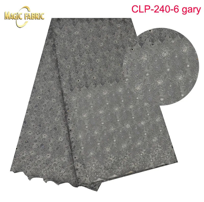 

New arrival african swiss voile lace fabric high quality cotton lace fabric with stones for party dress CLP -240