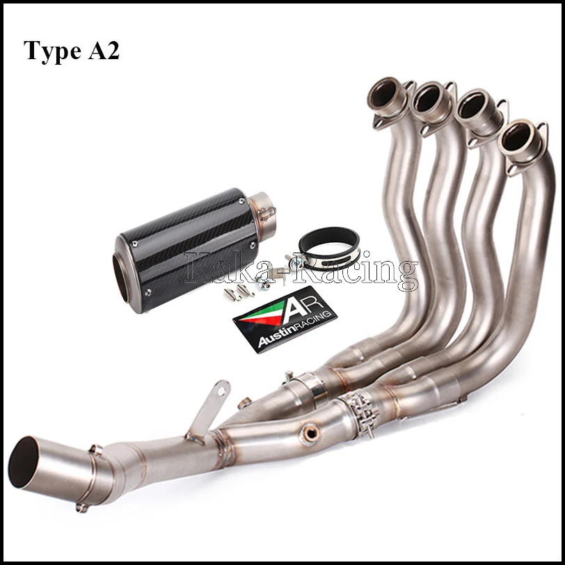 R1 Full system Motorcycle Exhaust AR Austin Racing Muffler Escape Front Header link pipe slip-on for Yamaha YZF-R1 2015-2018 | Автомобили