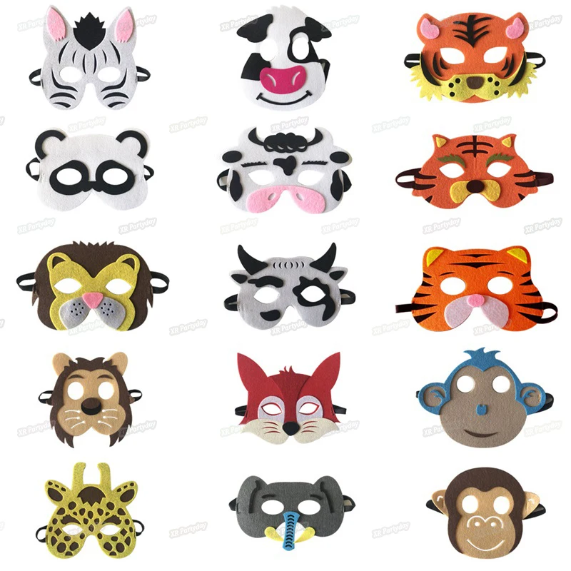 

Cute Boy Girl Animal Cartoon Eye Mask Cosplay Props Kids Adults Halloween Masquerade Party Masks