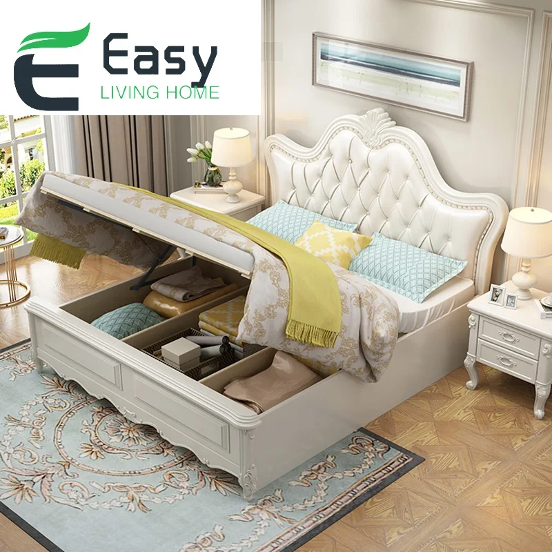 Easyliving 2019 простая европесветильник Роскошная стильная кровать из натуральной