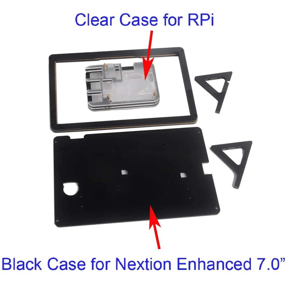 7.0inch and RPi Case Акриловый чехол для Nextion Enhanced 4," 5,0" 7," экран дисплея Raspberry Pi - Комплект: 7.0inch and RPi Case
