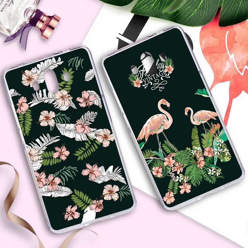 Чехол для Huawei Коврики 10 цветов Обложка Pro цветочный Рисунок Симпатичные Фламинго