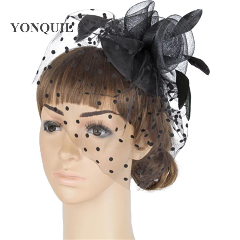 Crinoline Fascinator Headwear 3Roses with Bridal Veil Adorned Party and Wedding Hair Accessories Multiple Color Available MYQ051