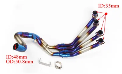 D CBR 650F CBR 650 CB 650F труба выхлопной системы мотоцикла для Honda CBR650F CBR650 CB650F- с выхлопом - Цвет: D