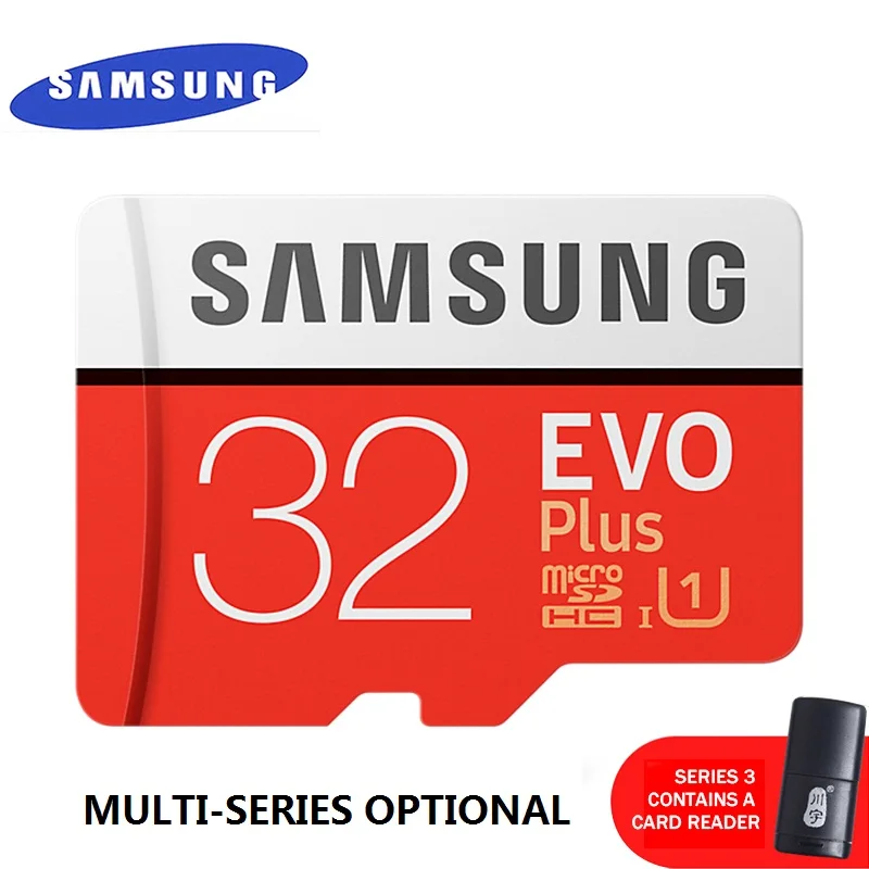 100% оригинальная карта памяти SAMSUNG EVO + 128 ГБ/64 Гб/SDXC 32 ГБ/16 ГБ/SDHC Micro SD/TF 80 МБ/с./с класс