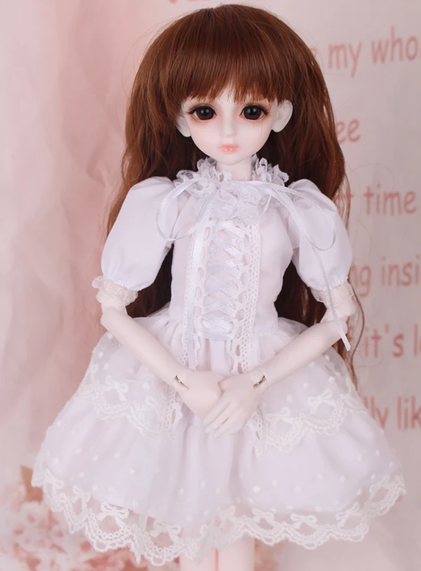 

1/4 1/6 Bjd doll clothes Bjd doll bjd baby clothes white dress customize measurement clothes