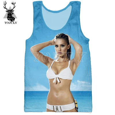 Vest YOJULY унисекс модные 3d печати Топы Для мужчин Для женщин летние пляжные спортивные Фитнес Повседневное уличной сексуальные красоты модель жилет VE02 - Цвет: Vest