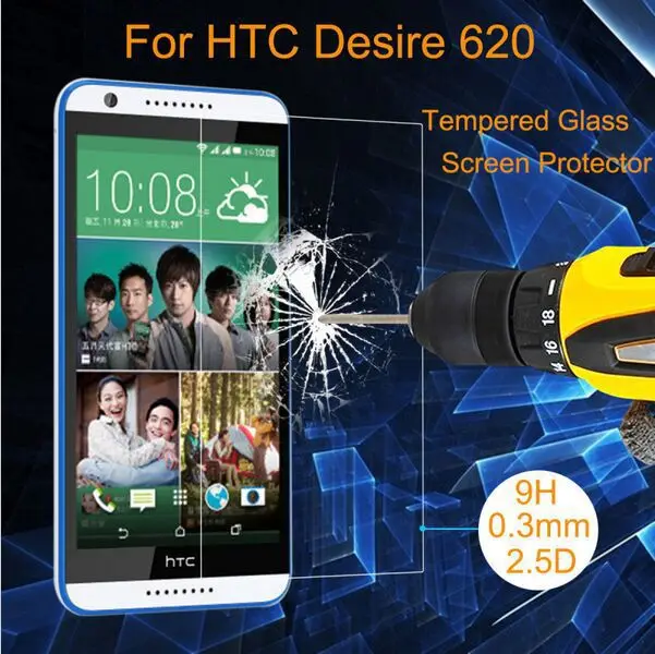 Прозрачное защитное закаленное стекло для HTC Desire 620 620G|tempered glass|glass temperedglass glass |