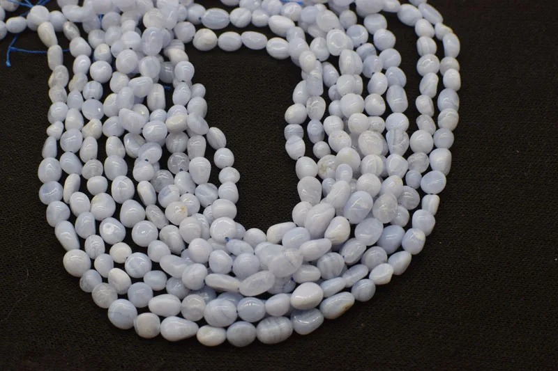 

5strands blue chalcedony baroque 14" 5-9mm for DIY jewelry making FPPJ wholesale beads nature gem stone