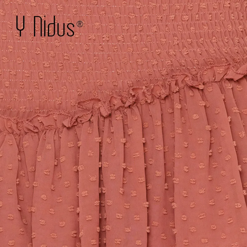 Y Nidus/мини платья в горошек для женщин коллекция 2019 года элегантные демисезонные