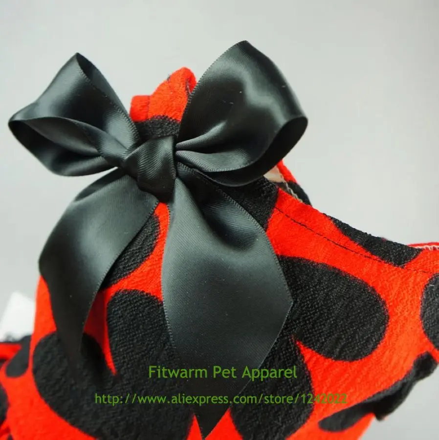 Fitwarm Adorable Sweat Heart Ribbon Pet Dog Dress Clothes Shirts Red Free Shipping XS Small Medium Large Summer Chihuahua | Дом и сад
