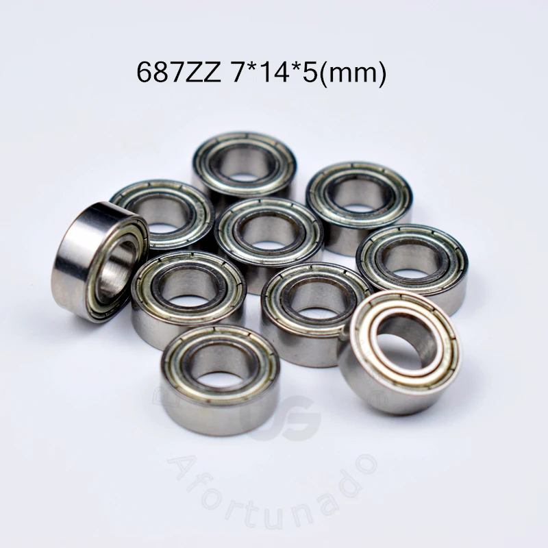 Подшипник 687 687ZZ 7*14*5 (мм) 10 шт. бесплатная доставка фотоподшипники с металлическим