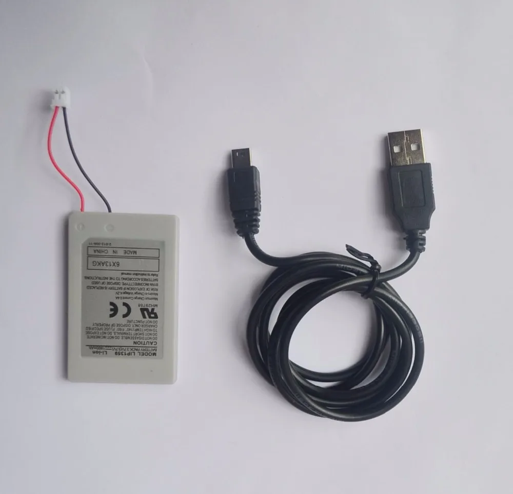 1 or 2x 3.7V 1800mAh Rechargeable Li-Ion Lithium Battery+USB Charger Cable PS3 for Sony PlayStation3 Wireless Controller Gamepad |