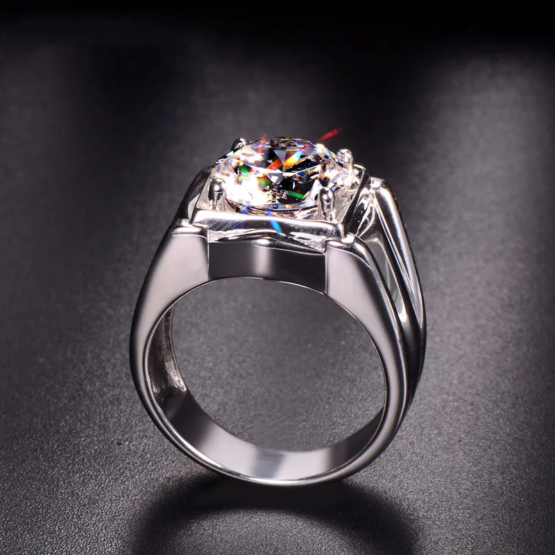 100% 18K 750Au золото Moissanite алмазное мужское кольцо D Цвет VVS с национальным