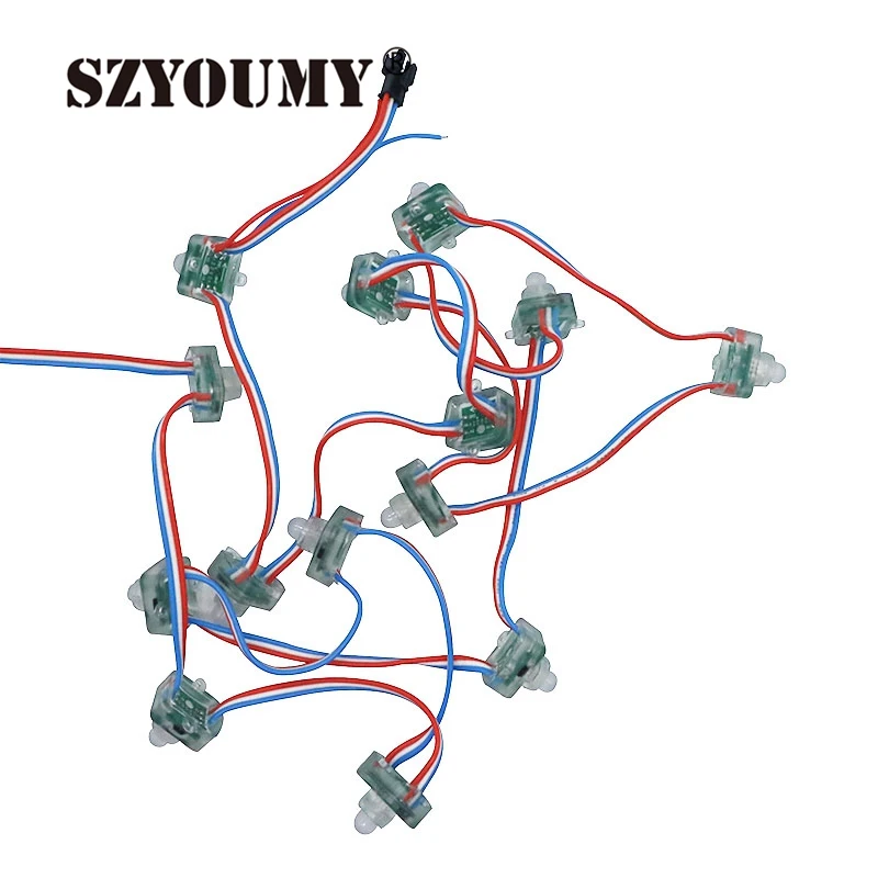 SZYOUMY DC 12V 5V LED квадратный диффузный модуль WS2801 WS2811 адресуемый RGB Pixel String 12mm Node Light IP68