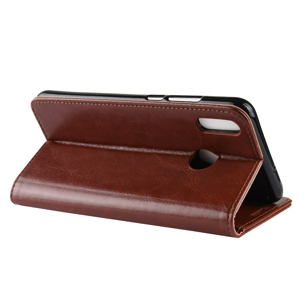 Чехол для Huawei Honor 8X в стиле книжки с карманом для карт и подставкой, чёрный.