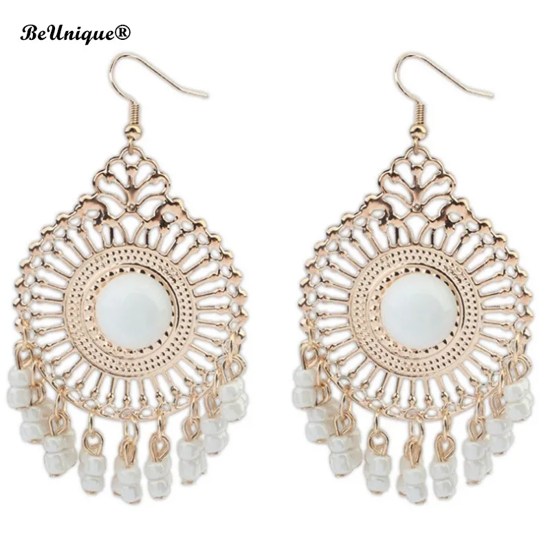 2017 Ретро полые серьги с кисточками большие роскошные королевские ювелирный