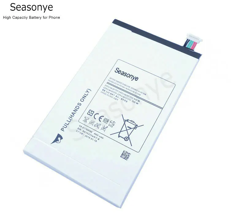 Seasonye 4900 мАч/18.62Wh EB-BT705FBE/EB-BT705FBC Замена Батарея для samsung Galaxy Tablet Tab S 8,4 SM-T700 T700 T705