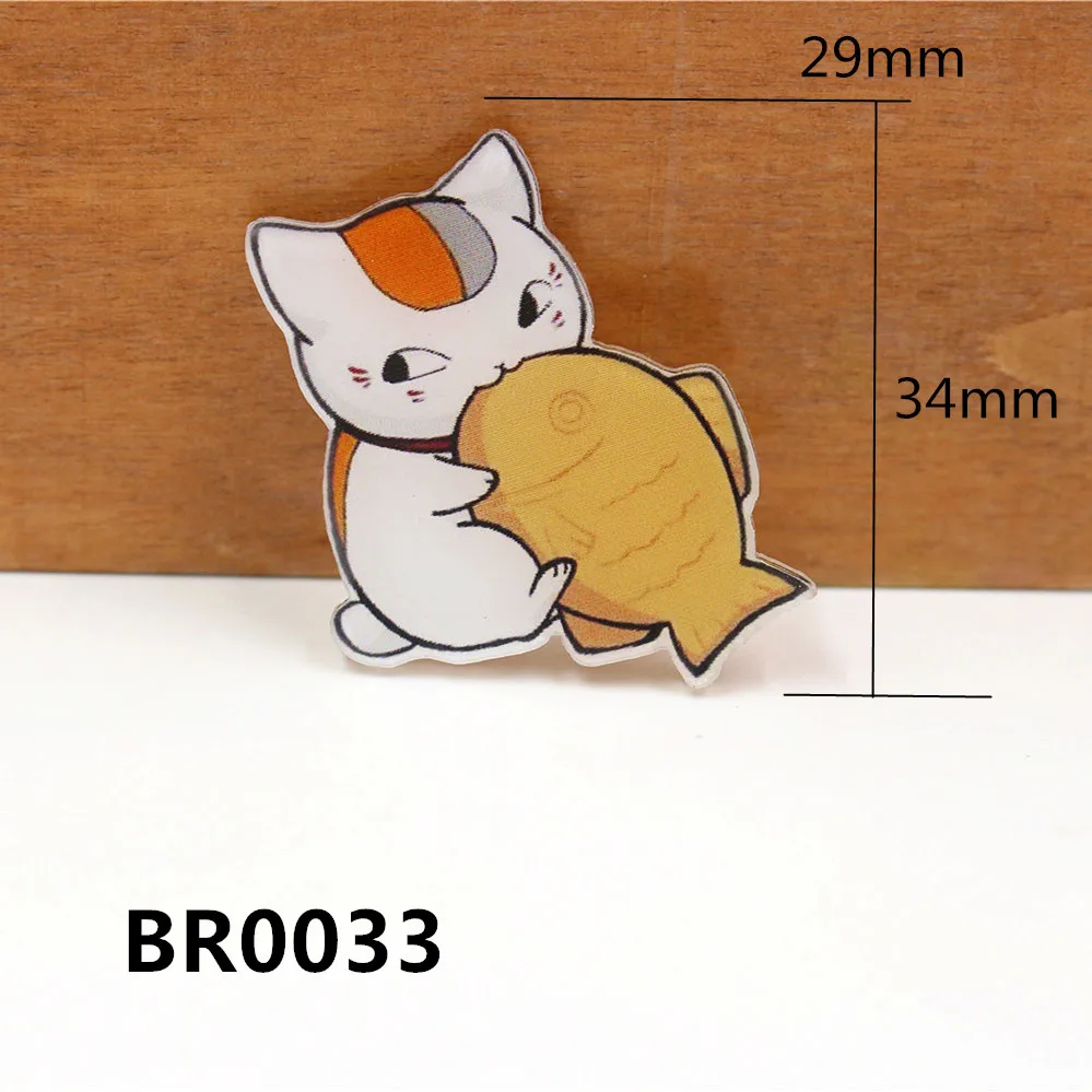 BR0033 1 шт. плоская задняя сторона и акриловая брошка мультфильм кошка декоративный