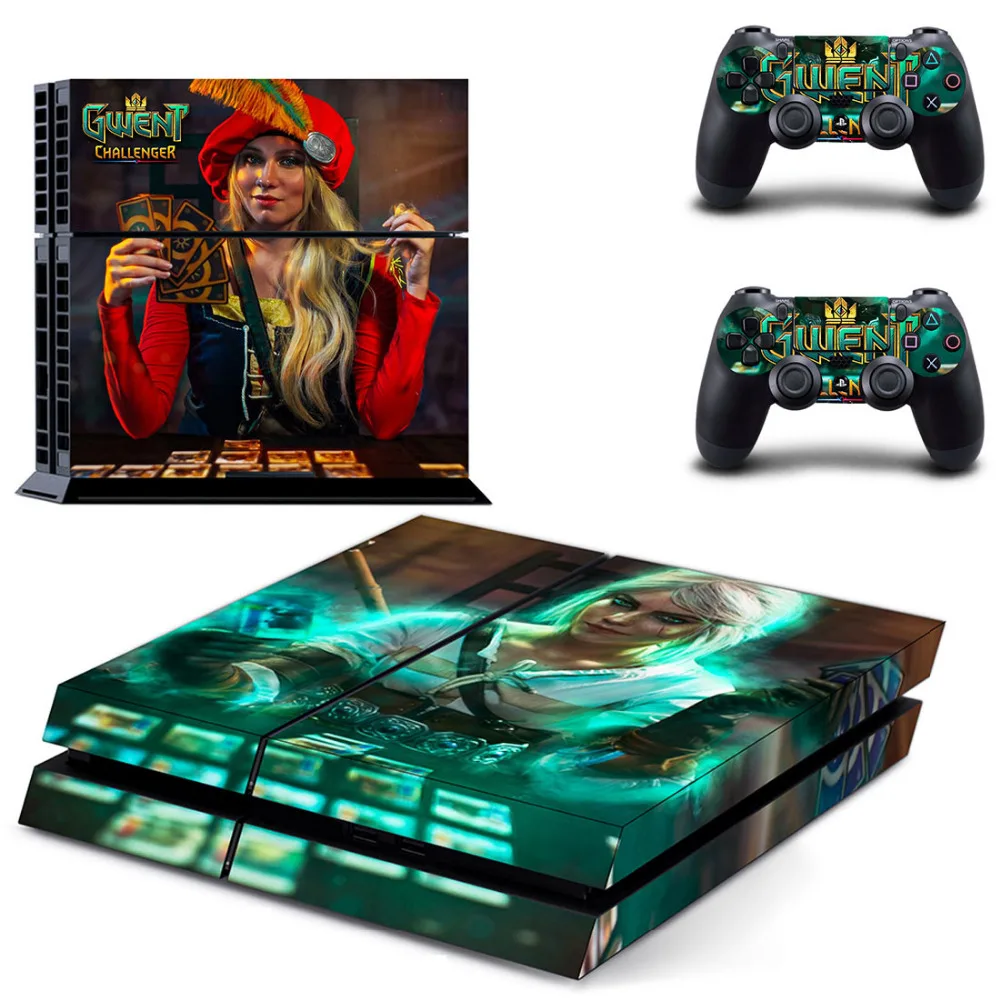 Игра Gwent Challenger PS4 наклейка для sony playstation 4 консоль и 2 контроллера кожи PS4 наклейка виниловый аксессуар