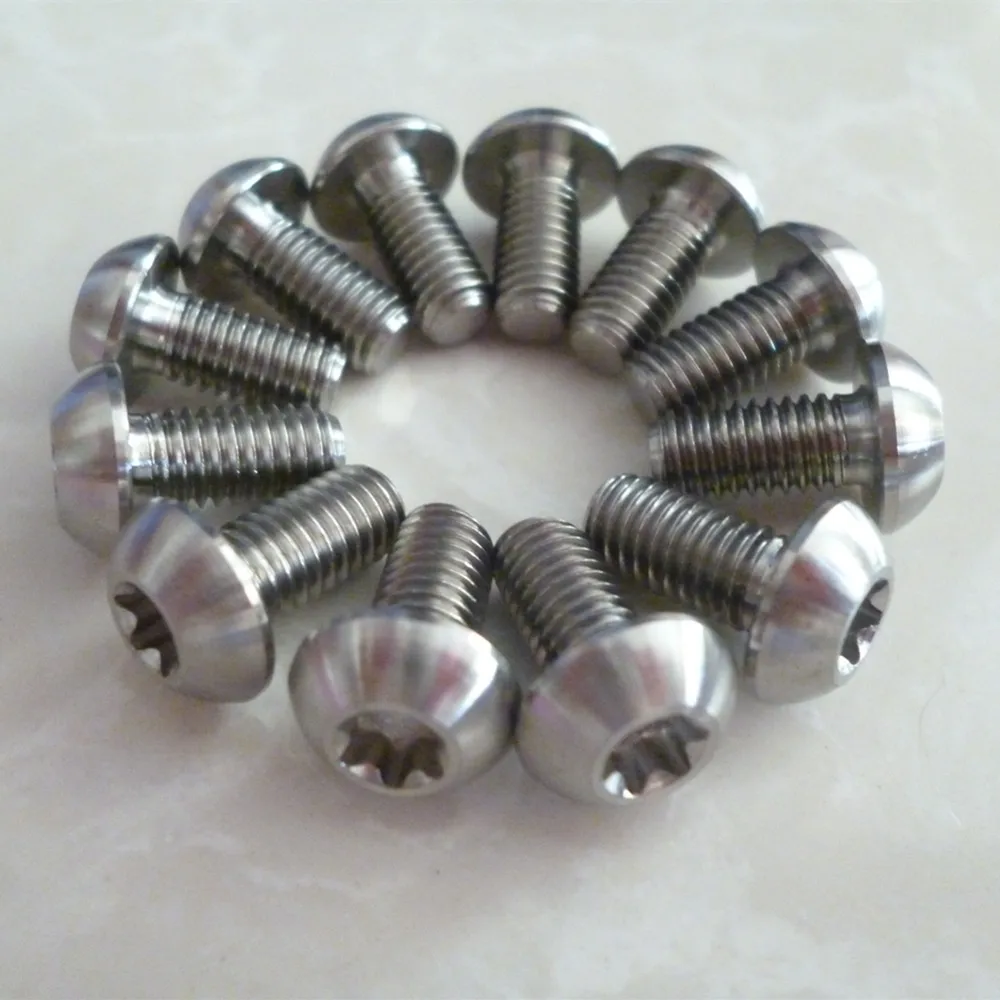12 шт. M5x10mm Ti Титан сплав Torx шурупы болты для дисков тормозные диски бутылку воды
