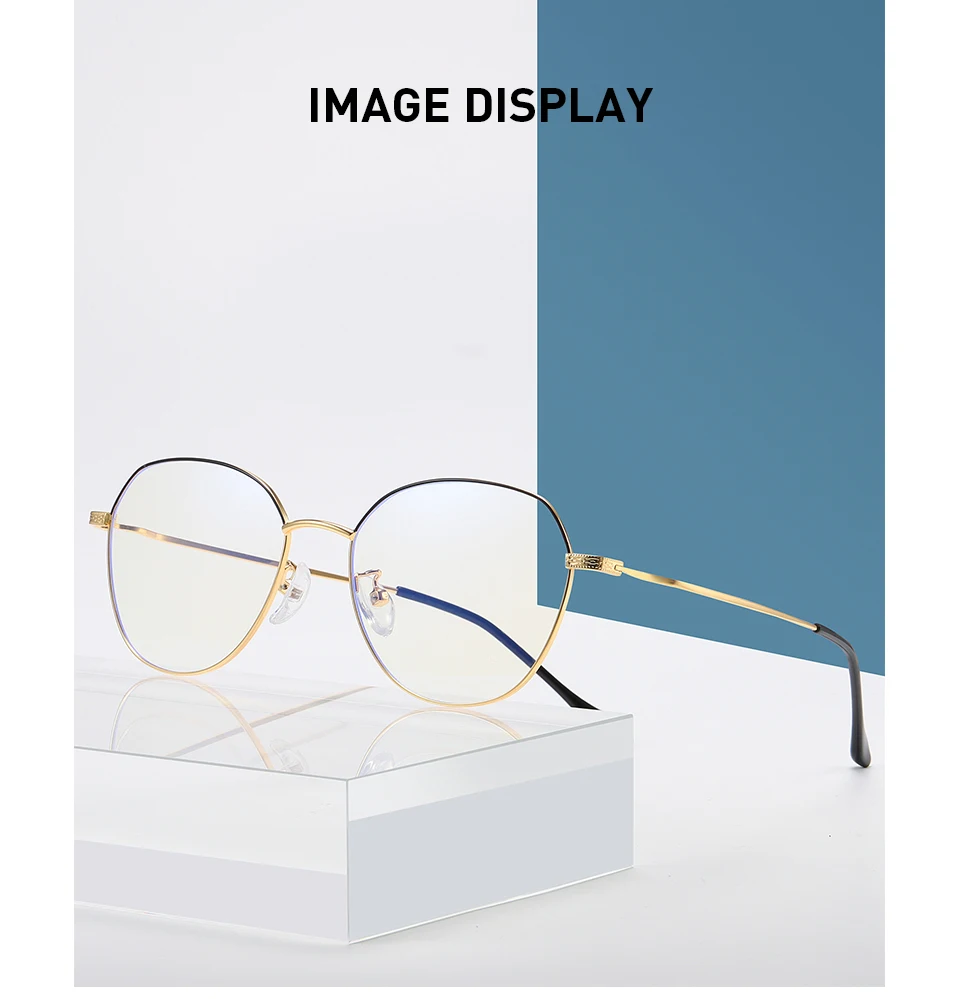 BANMAR Blue Light Blocking Glasses Unisex Round Computer Reading Glasses Readers Anti Glare Eyeglasses Blue Ray Glasses A2105