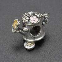 new arrival 925 sterling silver flower butterfly watering cans charms bracelet bracelet beaded diy string accessories gift