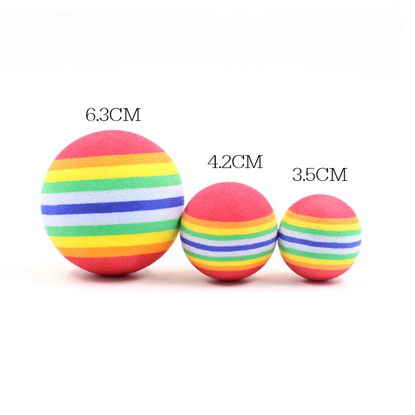 Pet Радуга игрушка мяч интерактивный для щенков кусания кошки радуга EVA Материал