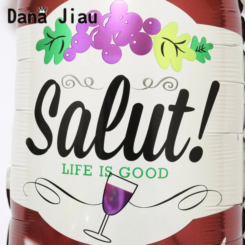 Шары из фольги для бутылки красного вина шары дня рождения свадебное украшение