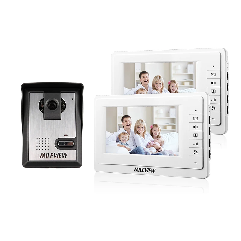 Бесплатная доставка Новый 7 &quotцветной видеодомофон система дверного телефона 2