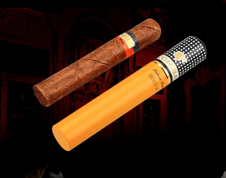 COHIBA довольно гаджет портативный Siglo VI алюминий путешествия дерево кедра с подкладкой упаковка сигары трубки Чехол держатель на заказ Мини-хьюмидор