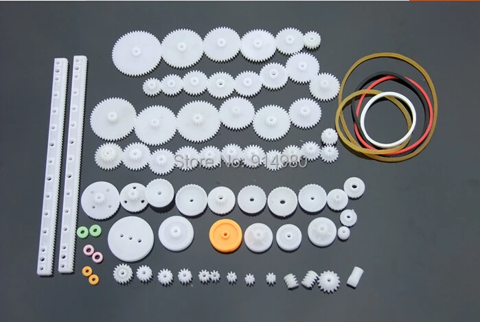 Новый package75pcs много Пластик передач стойки шкив ремень червячная одно-и дважды 8-56