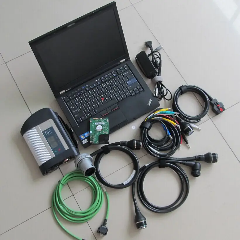 

2022.06V New MB Star C4 with T410 laptop second hand + software HDD ready to use for car and truck diagnostic scanner