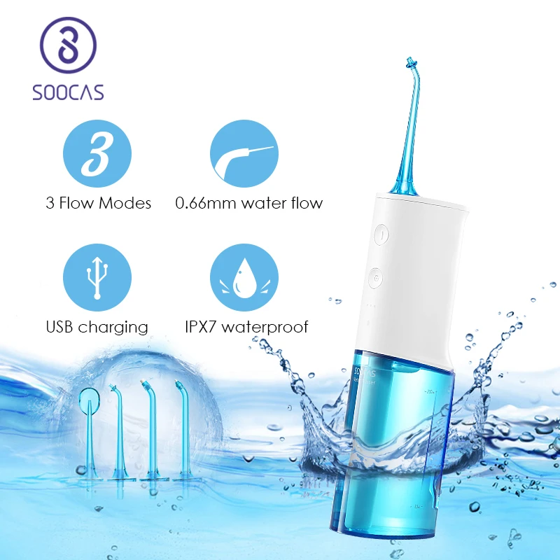 Портативный ирригатор для полости рта SOOCAS W3 с USB-зарядкой 2200 мАч | Бытовая техника
