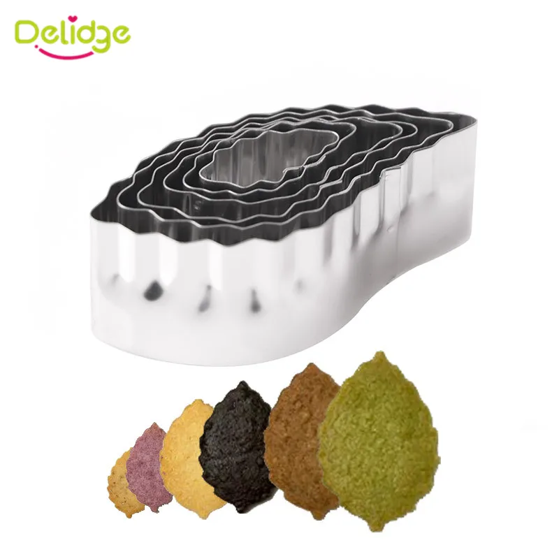 Delidge 6 шт./компл. форма для печенья в виде листьев трехмерная искусственная сталь