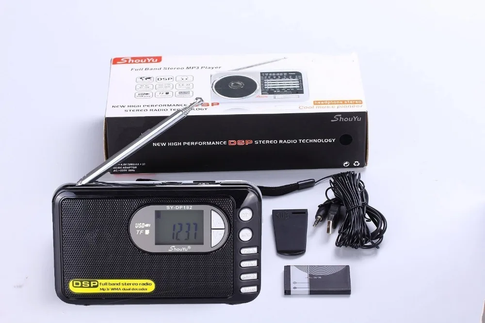 DP-182 Full Band MP3 Player DSP Radio Technology Digital Demodulating Stereo FM AM SW Portable Free Shipping | Электроника
