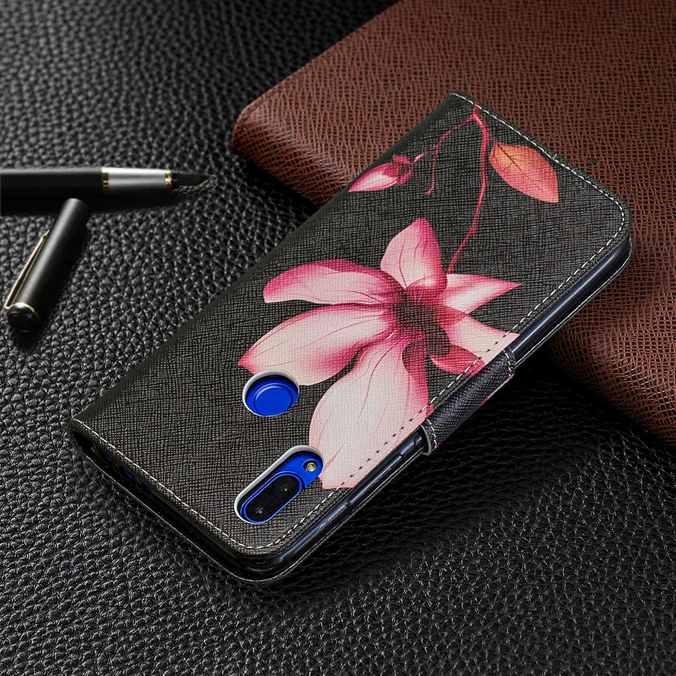 Чехол книжка с лотосом для huawei p20 чехол Huawei P30 Y6 Pro 2017 P10 Lite Honor 7X 6X 6C Mate 10 Nova 2i чехлы