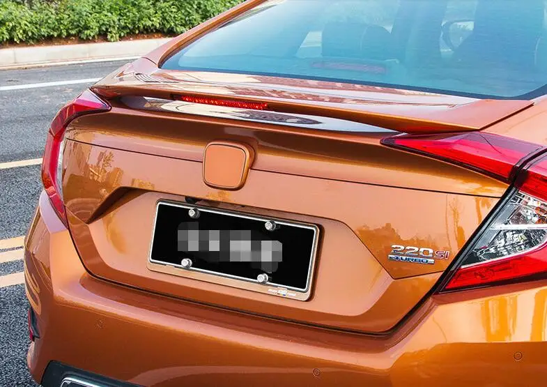 Для HONDA civic спойлер со светом- Civic MC Высококачественный ABS Материал заднее крыло автомобиля праймер цвет задний спойлер