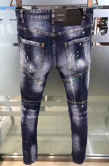 DSENQI NEW Men Jeans Ripped for Men Skinny DSQ Jeans Pants Men Jeans Zipper Outwear Man Pants A232