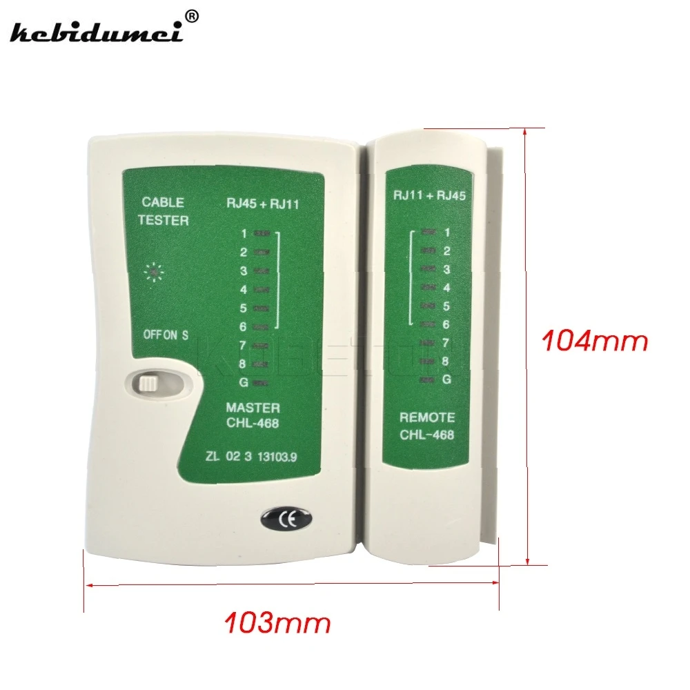 Тестер kebidumei RJ45 RJ11 RJ12 Cat5 Cat6 LAN для кабеля ручной тестер сетевого детектор проводов