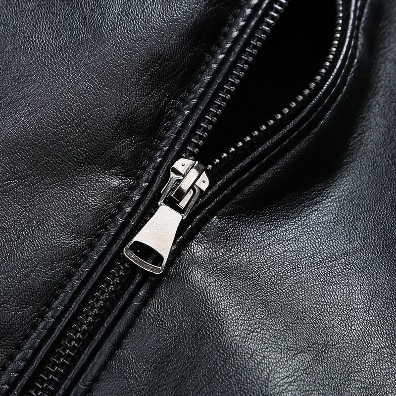 8XL 7XL мужской натуральная кожа куртка Весна и осень тонкий стенд воротник