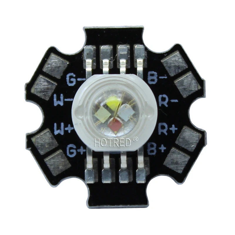 10 шт., 50 шт., 4 Вт, 4*3 Вт, 12 Вт, RGBW, RGB+ белый, высокая мощность, светодиодный диодный чип, светильник, красный, зеленый, синий, белый, с 20 мм звездообразным основанием