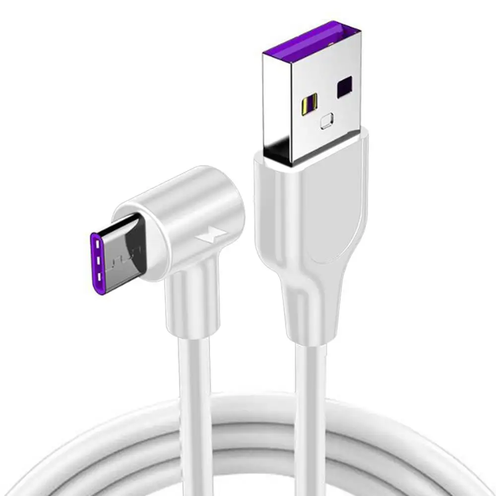 Белый 5A usb type C кабель Supercharge для huawei P20 Lite P30 Pro Быстрая зарядка быстрое зарядное устройство type-c USB кабель для samsung S10 S9 Xiaomi - Цвет: Белый