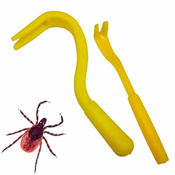 2Pcs Remover Hooks Louse Yellow Hook Removal Louse Tool Tick Sizes Flea Animal Pet 2 Scratching