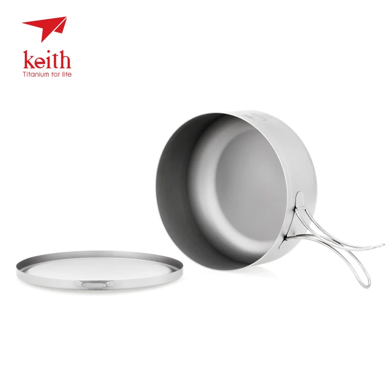 Keith титановые складные миски Ланч-бокс с крышкой для походов на открытом воздухе кухонная миска, кухонная посуда для путешествий походные обеденные коробки 800 мл 1Л 1.2л