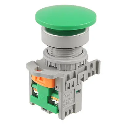 

TN2MR Green Sign Momentary Push Button Switch Non Lock 22mm 1 NO N/C 10A 600V AC
