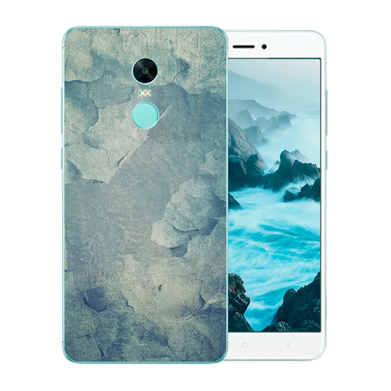 Luxury Clear for Xiaomi Redmi Note 4X Soft Back Cover Color Stone Pattern 4 Global Version Phone Case Matte Funda |