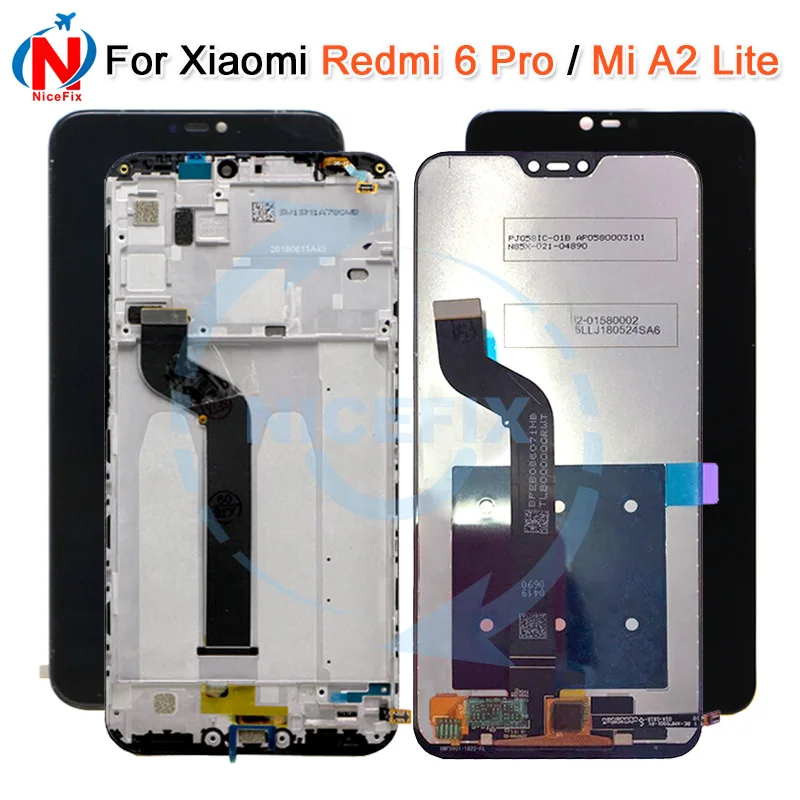 For Xiaomi Redmi 6 Pro 6pro Mi A2 Lite LCD Display and Touch Screen digitizer With Frame 5.84&quot Repair lcd | Мобильные телефоны