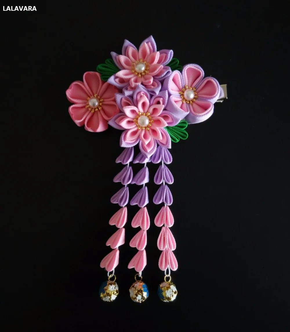 LALAVARA изготовление под заказ из лент с цветами на свадьбу для невесты волос