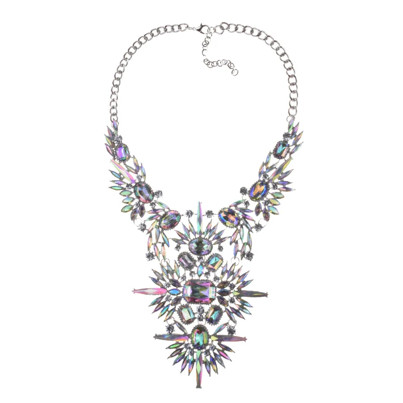 Exaggeration Statement Big Necklaces Pendants Women Fashion Crystal Large Collar Necklace Jewelry Female Indian Choker | Украшения и